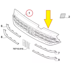 Parrilla Fiat Cronos 2022 2023 2024 Negra Para 4 Molduras