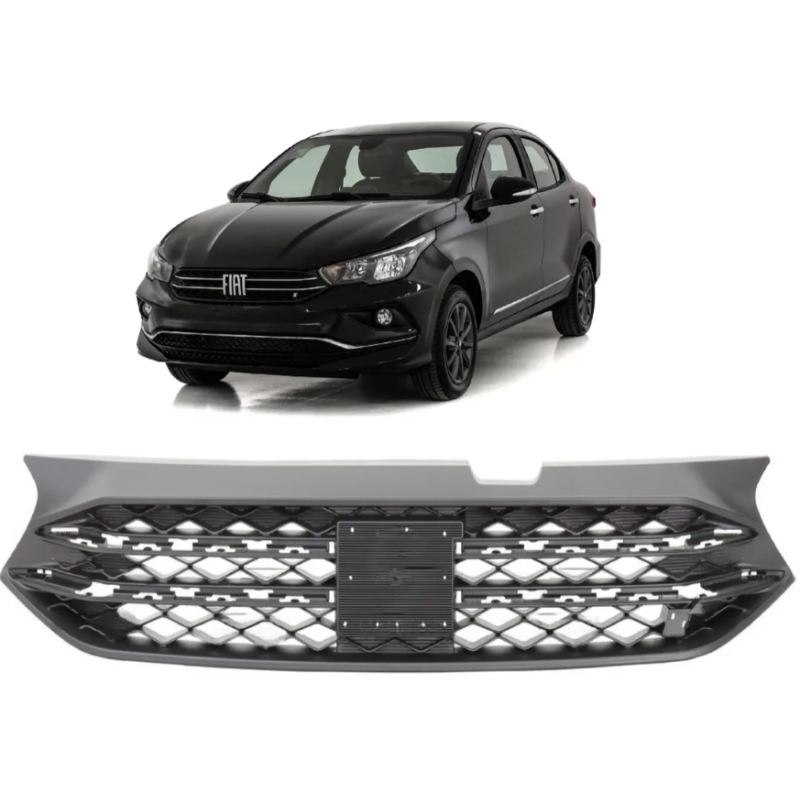 Parrilla Fiat Cronos 2022 2023 2024 Negra Para 4 Molduras