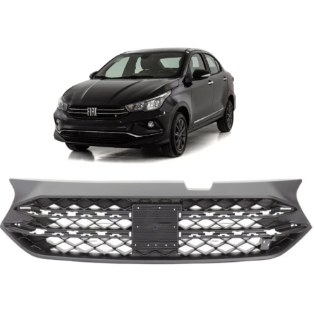 Parrilla Fiat Cronos 2022 2023 2024 Negra Para 4 Molduras